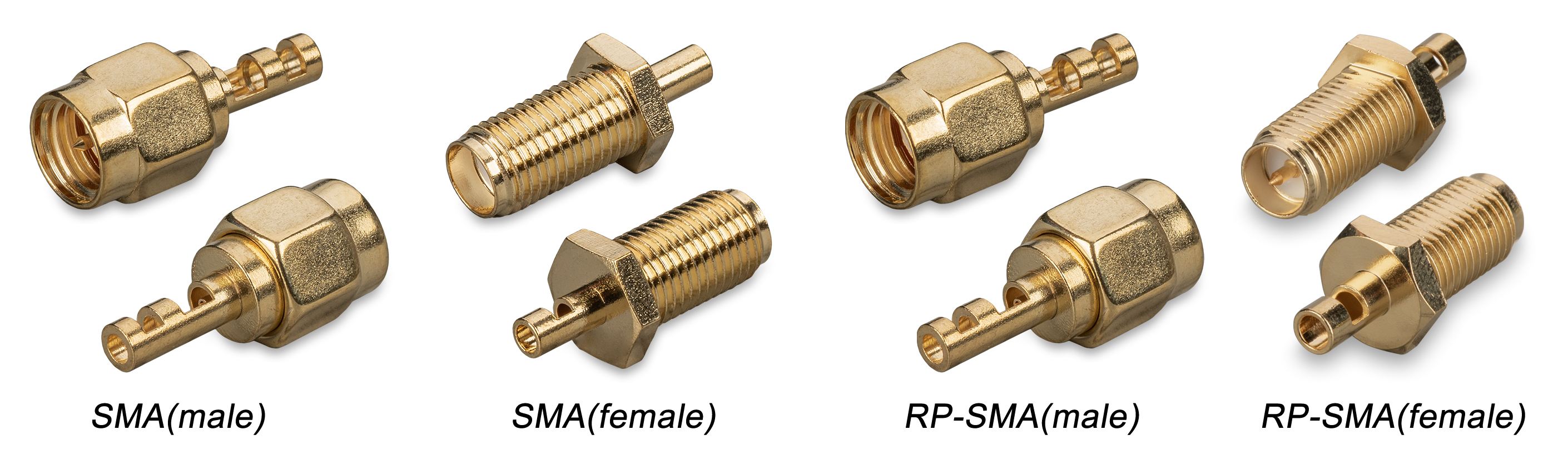 Варианты исполнения разъемов SMA типа
